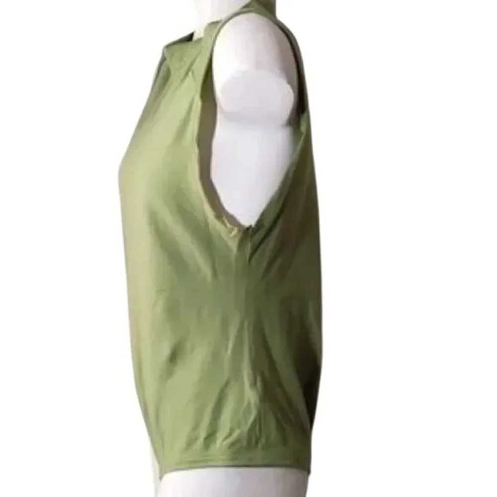 Free People Muscle Beach Army Green Sleeveless Bodysuit
